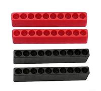 20 pezzi 10 fori esagonale Bit Organizer Cacciavite Bit Holder Plastic 1/4 Inch Hex Shank Drill Bit Storage Case