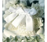 20 pezzi/10 pezzi/1 pezzo Sacchetti in organza bianca con fiocco, sacchetti in organza trasparente 10x12 cm, sacchetti per gioielli con laccio, sacchetti per bomboniere di matrimonio, sacchetti in org