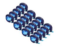 20 pezzi 12 mm 91201 12267, compatibili con nastri for etichette Dymo LetraTag 91331 91202 91203 91204 91205 91200 Etichette LT for LT-100H 2000(20PK Plastic Blue)