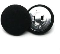20 pezzi 15-30 mm bottoni in tessuto ricoperti, rotondi accessori decorativi per cucire camicie, fai da te per sarte e-nero-25 mm 20 pezzi