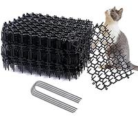 20 Pezzi 15,5 * 20 cm Tappetino Anti-Gatto con Punte, Dissuasori per Gatti con 20 Chiodi da Giardino, Spina Griglia anti Cani in Plastica Rete per Animali Selvatici