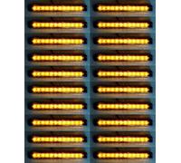 20 Pezzi 24V Ambra Arancione Posteriore Indicatore Laterale 12 LED Long Luci SMD
