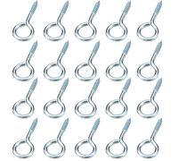20 Pezzi 35mm Viti per Occhielli Ganci Avvitabili Ganci a Vite Gancio a Spirale in Legno Ganci Da Soffitto Vite Oculare Viti a Testa Tonda Gancio Muro Ganci Q-Hanger