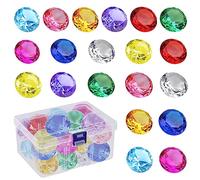 20 Pezzi 40 mm Per Bambini, Diamanti Acrilici e Pietre Preziose Colorate per Bambini, Diamanti Grandi per Caccia Al Tesoro, Cristalli di Diamanti, Giocattoli da Immersione, Gemme Pirati per Bambini