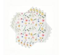 20 pezzi/40 pezzi/60 pezzi/80 pezzi/100 pezzi/200 pezzi/Set, Tovaglioli floreali primaverili morbidi a 2 strati, non piegati 33cm*33cm, adatti per decorazione di matrimoni, tè, feste di compleanno, de
