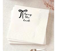 20 pezzi/40 pezzi/60 pezzi/Set, Sta annodando il nodo - Tovaglioli neri per addio al nubilato, Cocktail, Tovaglioli da pranzo, Tovaglioli monouso con fiocco universale adatti per occasioni di matrimon