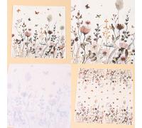 20 pezzi/40 pezzi/60 pezzi Tovaglioli da cocktail floreali (16,5 x 16,5 cm) - Tovaglioli da pranzo a 2 veli con fiori selvatici - Decorazioni per matrimoni, addii al nubilato, compleanni, tè, feste in