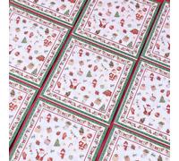 20 pezzi/40 pezzi/60 pezzi, Tovaglioli di Natale 2 veli, tovaglioli di carta monouso per cocktail invernali e natalizi, 33 x 33 cm, con albero di Natale rosso e verde, per decorazione tavola natalizia