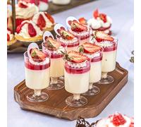 20 pezzi/40 pezzi Mini coppette per dessert, coppette in plastica da 100ml per budino, bicchierini monouso, coppette per bevande, dessert, gelato e stuzzichini, adatte per casa, cucina, ristorante, pi