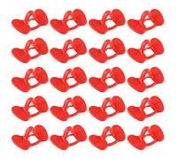 20 Pezzi 43 X 27 mm Occhi di Pollo Occhiali di Plastica Peepers Peepers Peck Clips Occhiali Anti-becco Rossi Attrezzatura Agricola per Polli Fagiani e Volatili Cortile Occhiali Anti-Beccata