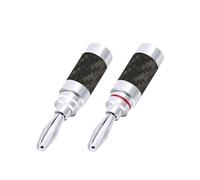20 pezzi 4mm connettore a banana amplificatore for altoparlanti in rame puro placcato in rodio fibra di carbonio senza saldatura