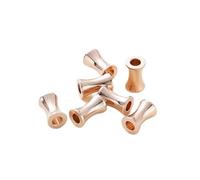 20 pezzi 5-10 mm distanziatore cilindrico in ottone placcato perline braccialetto accessori per gioielli-oro rosa-5 x 10 mm