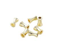 20 pezzi 5-10 mm in ottone placcato distanziatore cilindrico perline braccialetto accessori per gioielli-Oro-5 x 8 mm