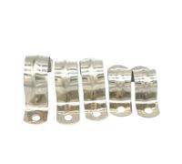 20 pezzi 5-200mm in acciaio inossidabile a forma di U Fascetta for tubo Clip for tipo Morsetto for a sella 2 fori for cavo Per tubi(110mm)