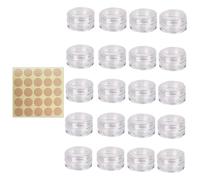 20 pezzi 5 ML contenitori cosmetici vuoti + 25 pezzi di adesivi,vasetti plastica