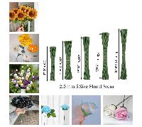 20 pezzi/50 pezzi/100 pezzi Steli floreali per fiori artificiali, filo di ferro robusto e facile da arrotolare in forme diverse, gambo di fiori per realizzare profumo fai-da-te, rose di seta eterna, d