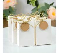 20 pezzi/50 pezzi Mini buste di carta kraft vintage con corda di iuta e etichette, scatole per confezioni regalo, scatole per decorazioni per feste, adatte per matrimoni, compleanni, feste, Natale, Sa
