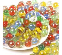 20 pezzi/60 pezzi/100 pezzi Biglie di vetro colorate, gioco di percorso delle biglie, giocattolo per singolo giocatore, palline rotolanti, giocattolo antistress, decorazione per acquario e vaso (color