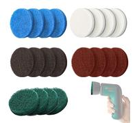 20 Pezzi 64 mm Pad di Pulizia Spazzola Set per Cucina, Bagno, Auto, Tappeto, Doccia, Compatibili con La Spazzola di Pulizia Bosch Home/Garden 6033