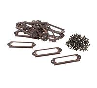 20 pezzi a vite tipo etichetta/cartella/etichetta cassetto etichetta tirare per fai da te bronzo rosso