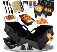 20 pezzi accessori friggitrice ad aria calda | Accessori Airfryer per Ninja Dual AF400EU & AF300EU & Tower T17088 | per accessori Ninja Airfryer | Accessori Air Fryer | Compatibile per forno,