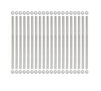 20 Pezzi Acciaio Inossidabile 304 Resistente Alla Corrosione M4 Aste Filettate Complete Con Dadi Esagonali Barre Metalliche Filettatura Destra For Fai Da Te Costruzione Riparazione(M4x180mm)