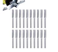 20 Pezzi Affila Catena Motosega, Affilacatene Affilatore per Motosega 4mm, Affilatrice Lima per Motoseghe Diamantate, Facile da Cambiare, per Smerigliare, Riparare e Incidere, Argento