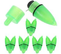 20 Pezzi Allarme Pesca LED Luminoso per Canna da Pesca, Verde | Lampada Segnalatore Notturno a Clip, Plastico ad Alta Luminosità, per Acque Interne e Ambienti Naturali