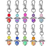 20 Pezzi Angelo Portachiavi Set - Ciondolo per Battesimo, Comunione Con Perla - Regalo per Ospiti Matrimoni, Baby Shower Souvenir Favori Del Battesimo Conferma