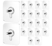 20 Pezzi Appendi Quadri Senza Chiodi, Chiodi Adesivi per Quadri Muro, Ganci Chiodi per Muro, per Foto, Dipinti, Orologio