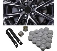 20 Pezzi Auto Copridadi Bulloni Ruota per Skoda Superb 3 B8 MK3 3V 2016-2019, Copridado Ruota Tappi a Vite Ruota Copridadi Esagonali Copri Bullone Copriruota,B/Grey-19mm