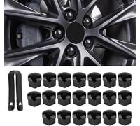 20 Pezzi Auto Copridadi Bulloni Ruota per Volvo V40 2012-2020, Copridado Ruota Tappi a Vite Ruota Copridadi Esagonali Copri Bullone Copriruota,A/Black-19mm