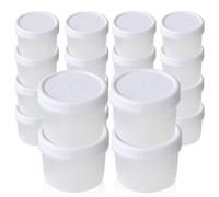 20 Pezzi Barattoli per Congelare, 7 x 6 x 6cm Contenitori Plastica per Alimenti, Barattoli da Freezer Piccoli, Riutilizzabile, Conservazione Refrigerata, Portatile, per all'uso in Cucina e Nella Vita
