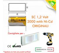 20 PEZZI BATTERIA RICARICABILE NI-CD SC 1,2V 2000mAh 22x42mm A SALDARE 30/307
