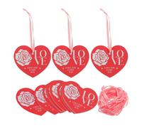 20 Pezzi Biglietto Auguri Creativo a Forma di Cuore Rosso | Carta Rossa, per Sacchetti Dolci e Omaggi Festa, Etichette Versatili per Maestri e Confezioni