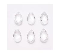 20 pezzi blu 13X22MM for accessori, ciondoli, collane, perline, pendente a goccia sfaccettato, cristallo(White-417)