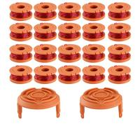 20 Pezzi Bobina di Ricambio per Decespugliatore per Decespugliatore Filo da Taglio con 2 Tappi, Diametro 1.65 mm e Lunghezza 3.0 m
