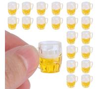 20 Pezzi boccale birra Mini Bicchieri di Birra Modello, Simulazione Simpatico boccale birra personalizzato gadget birraper Casa delle Bambole in Resina per Mini Accessori Artigianali Fai da Te
