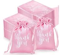 20 pezzi Borsette regalo in raso rosa, 10 x 14 cm, borsellini con cordino, per matrimoni, spose, feste, eventi, compleanni, decorazioni natalizie 1 pz,10 pezzi,20 pezziLetterePoliestere