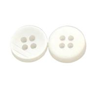 20 pezzi bottoni 4 fori linee tonde camicia uomo bottoni in resina per abbigliamento artigianato fai da te 9/10/11mm, Bianco, 10mm 20 pezzi