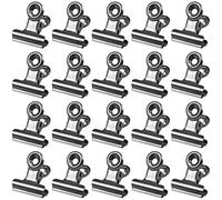 20 Pezzi Bulldog Clips, Bulldog Nero Raccoglitore Clip di Carta, Pinze Multiuso, Mini Metallo Clip per Sacchetti di Cibo, Immagini Foto, Documento Ufficio, Ufficio e Cucina Domestica