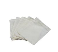 20 Pezzi Bustine da Tè in Cotone Coulisse, Filtro Sfuso 10x15 CM | Buste Vuote per Tè e Tisane, Leggere e Portatili, Bianche, per Caffè, Pot-pourri, Polveri e Spezie