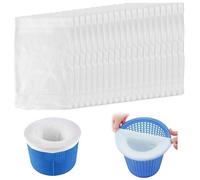 20 Pezzi Calze da Filtro per Skimmer Piscina, Calzini Skimmer Nylon Riutilizzabile Calze Filtranti per Piscina, Pulizia Della Piscina Fodera In Rete Ultra Fine Skimmer per Pulizia di Foglie e Detriti