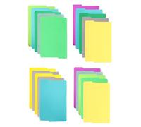 20 Pezzi Cartella Colorata in Plastica Verde per Documenti Scuola | Protezione Sicura, Pulizia Semplice, Resistenza alla Deformazione, Organizzazione a Colori, Superficie Liscia