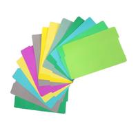 20 Pezzi Cartella Colorata per Documenti A4 in Plastica Verde per Casa e | Superficie Liscia, Resistente a Deformazioni e Piegature, Facile da Pulire, Organizzazione per Colori