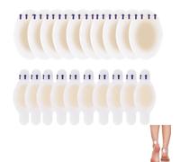 20 Pezzi Cerotti per Vesciche, 10 Strisce e 10 Forme Ellittiche, Protezione Avanzata per Piedi, Adesivo Forte e Resistente all'Acqua, Ideale per Danza, Corsa e Trekking