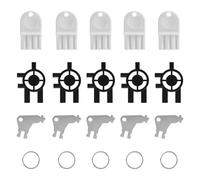 20 Pezzi Chiave Dispenser Carta con Anelli Set per Cintas e Sanis, 3 in 1 Chiave per Dispenser Sapone e Carta Igienica Ricambio for Casa Ufficio Scuola