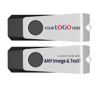 20 pezzi Chiavetta USB personalizzata Wooolken Pen Drive 2.0, con incisione del testo desiderato, disponibili in 5 colori e nelle capacità da 128MB/256MB/512MB/1GB/2GB/4GB/8GB/16GB/32GB/64GB/128GB