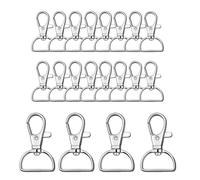 20 Pezzi Chiusure a Moschettone Girevole, Ganci a Chiavi Con Anelli a D, Portachiavi Rotante, Anelli Porta Chiave, Per Fai Da Te Zaino Borsa, Progetti di Cucito