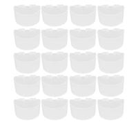 20 Pezzi Ciotola per Cibo per Uccelli in plastica per Pappagalli Tazza per Alimentazione dell'Acqua Gabbia per Uccelli Set di Trogolo Kit Grande capacità Design Aperto Durevole (Large)